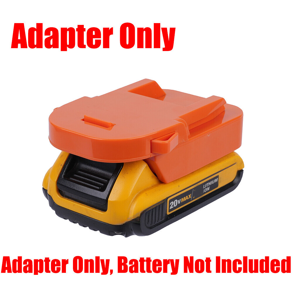 1x Dewalt 20V MAX XR Li-Ion Battery To Ridgid 18V Cordless Impact Tools Adapter