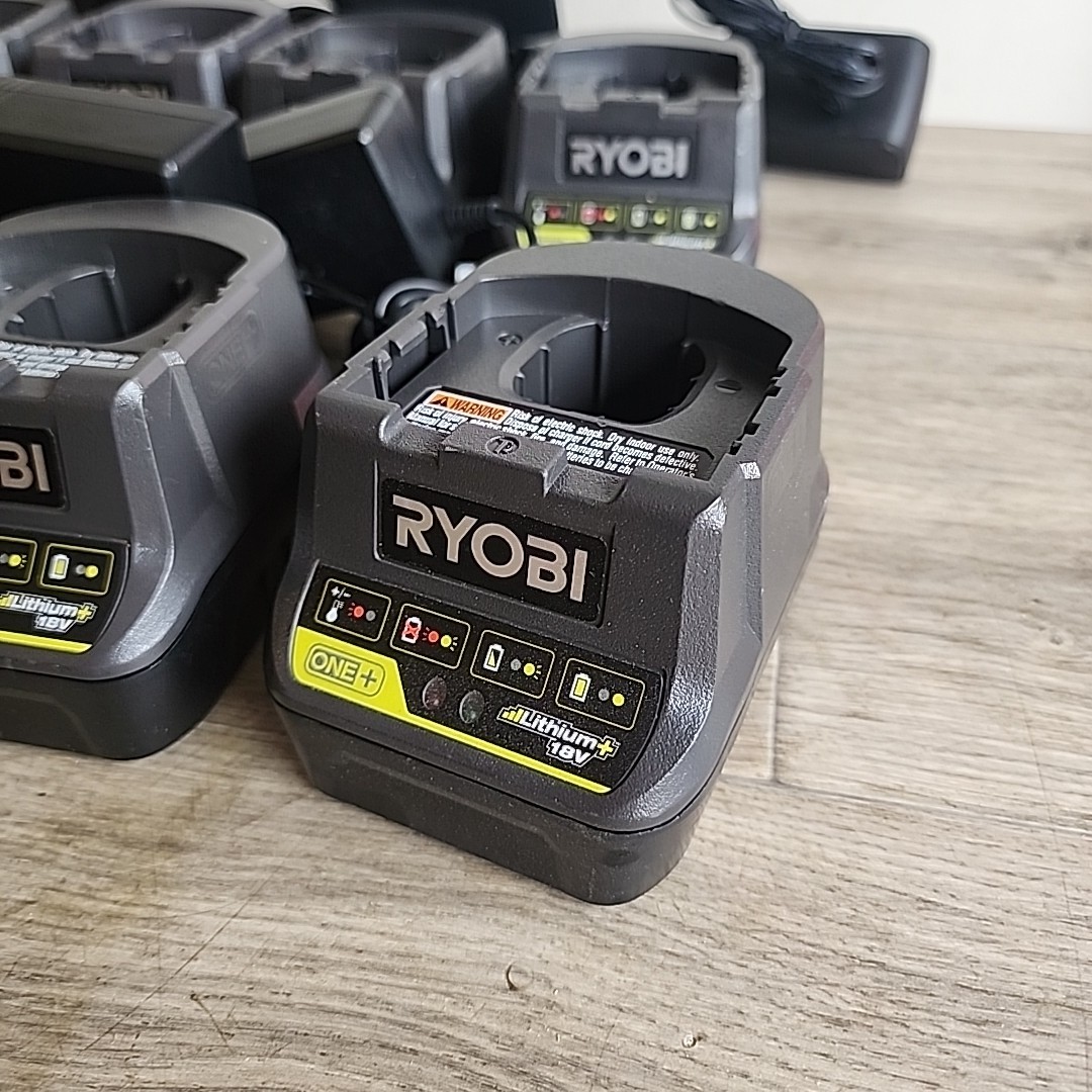 Lot of 10 Ryobi ONE+ P118B 18V Lithium Battery Chargers