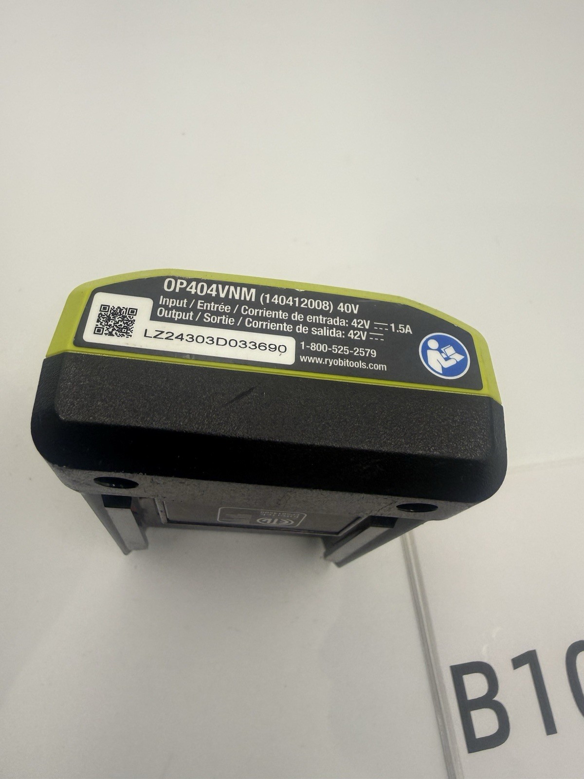 RYOBI 40-Volt Lithium-Ion Charger 0P404VNM – NO Cable Included