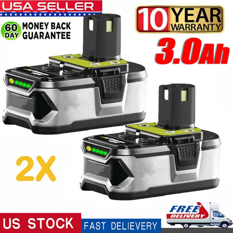 2Pack For RYOBI P107 P108 18V One Plus High Capacity Battery 18Volt Lithium-Ion