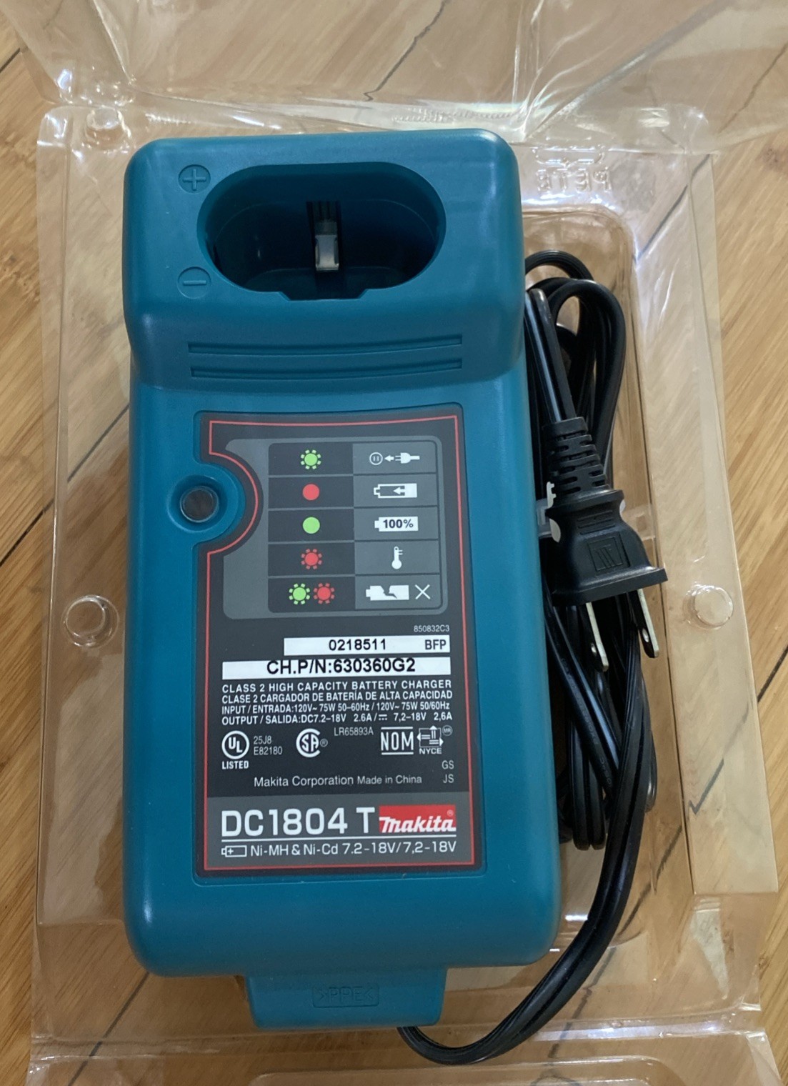 Makita DC1804 T Genuine Multi-Voltage Battery Charger 7.2v-18v OEM – New Opened