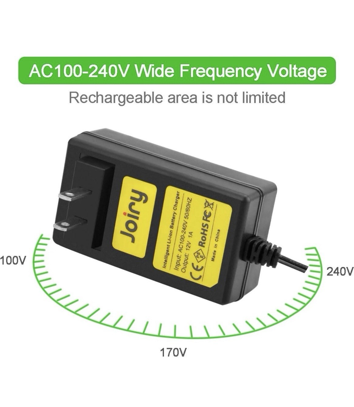 Joiry 12V Li-ion Battery Charger Compatible with Black and Decker BL1110 BL1310