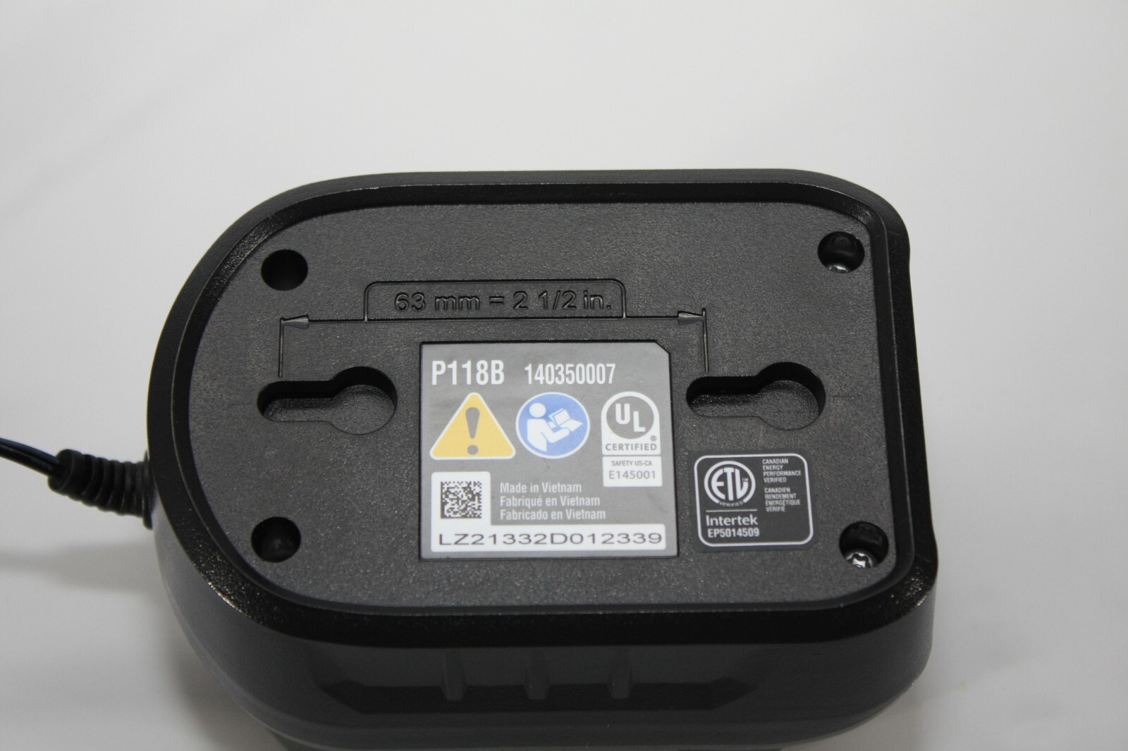 Ryobi ONE+ P118B 18V Lithium Ion Battery Charger New with manual