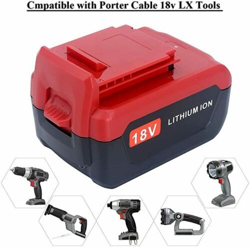 2Pack 18 Volt 8.0Ah Battery for Porter Cable 18V PC18BLX PC18BL OR Charger