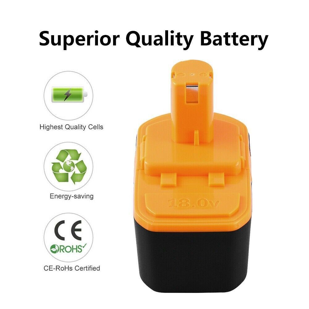 1-2Pack Replace for Ryobi Battery/Charger 18V PLUS 4.8Ah NIMH P100 13022 ABP1801