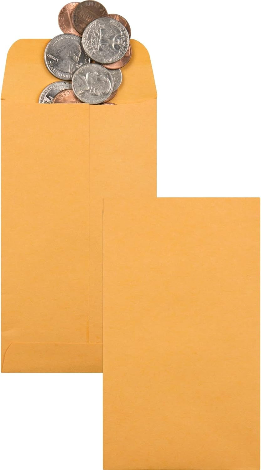 Quality Park #5 1/2 Coin Envelopes, 3 1/8 X 5 1/2, Gummed, Small Parts, Jewelry