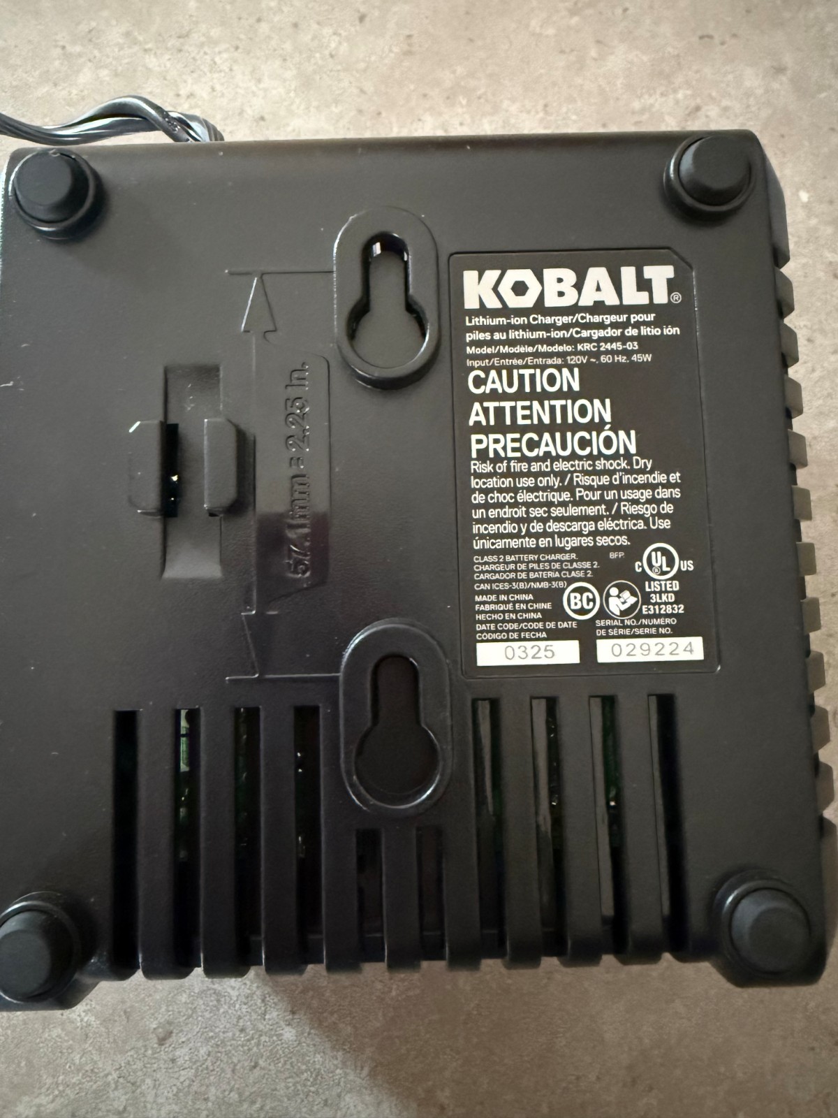 NEW-Kobalt 24V MAX Lithium-Ion Battery Charger- New Charger Only