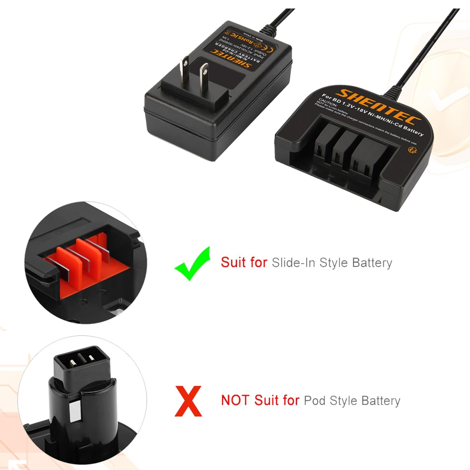 Universal 1.2V-18V Battery Charger for Power Tools, Fast Charging, Versatile Use