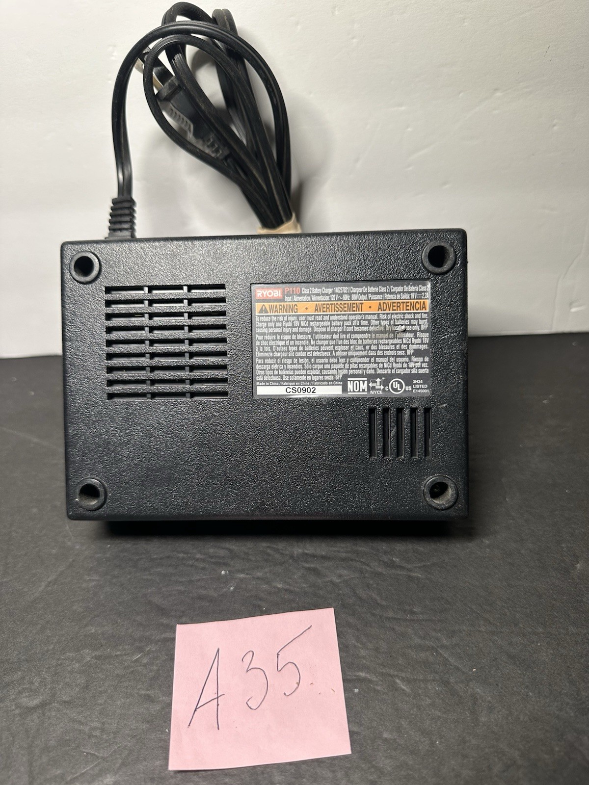 Ryobi Battery Charger NiCD OEM Charge Plus One+ P110 18 Volt Tested