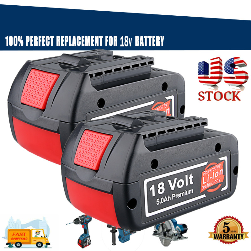 2X for Bosch BAT618 BAT609 5.0Ah Li-ion Battery BAT620 BAT610G BAT619G 24618-01