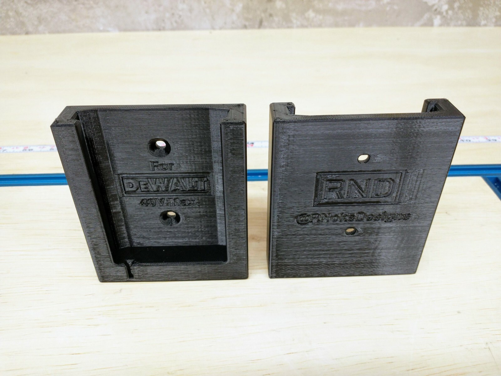 Wall Mount for DeWalt 40V Battery (1, 2, 3, or 4 pack), Made in USA
