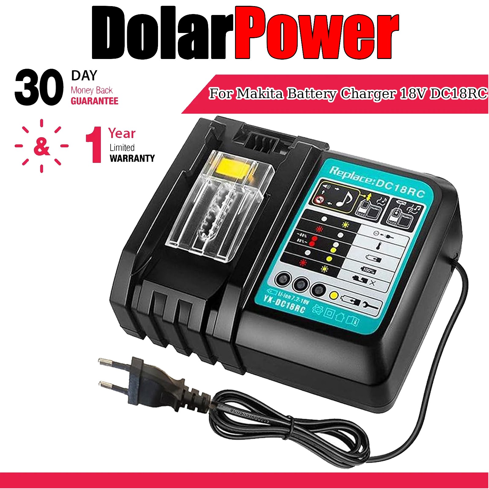 DC18RC Rapid Fast Charger For Makita 14.4V-18V Li-Ion Battery BL1830B BL1840B