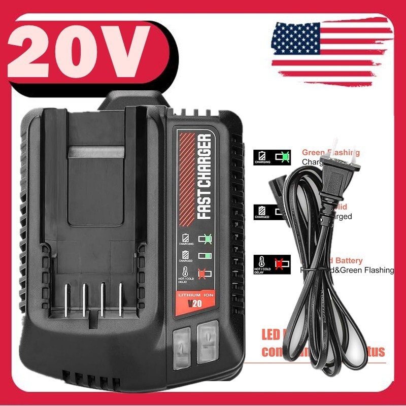 CMCB104 V20 Battery Fast Charger 20V for Craftsman CMCB100 V20 Li-ion Battery