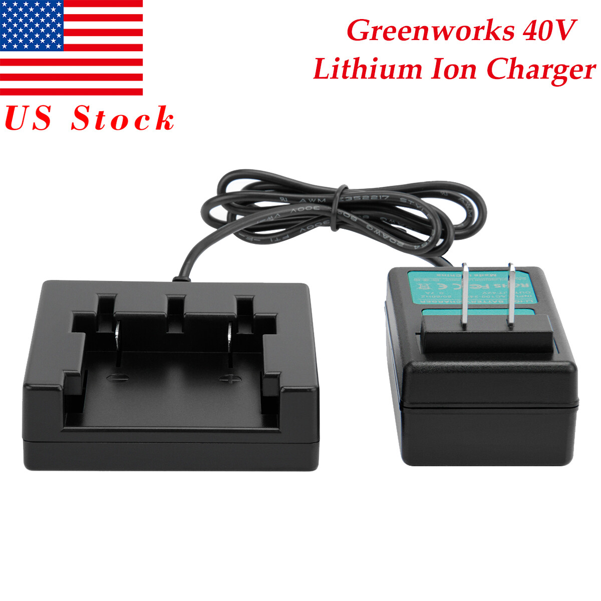 Charger for GreenWorks G-MAX 40V 29462 29463 29472 24252 29302 Li-ion Batteries