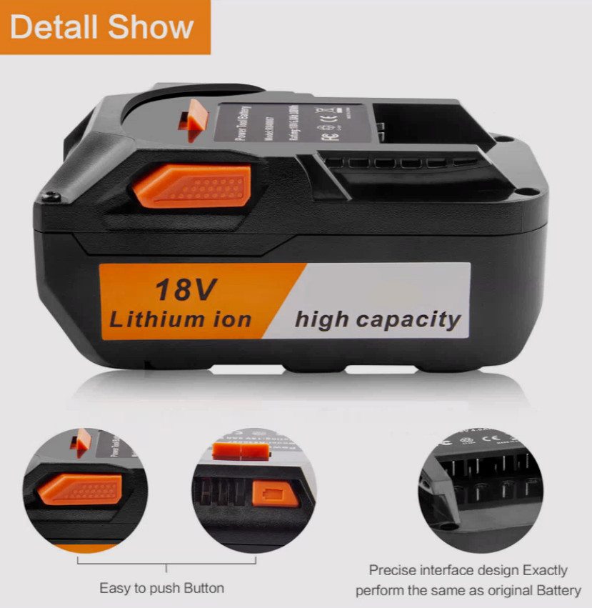 2PACK For Ridgid R840087 7.0Ah Lithium Battery Rigid 18 Volt R840085 Power Tools