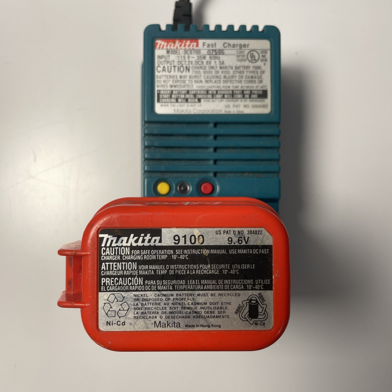 Makita DC9700A Fast Charger 9.6v With 9100 Battery OEM “READ Description “