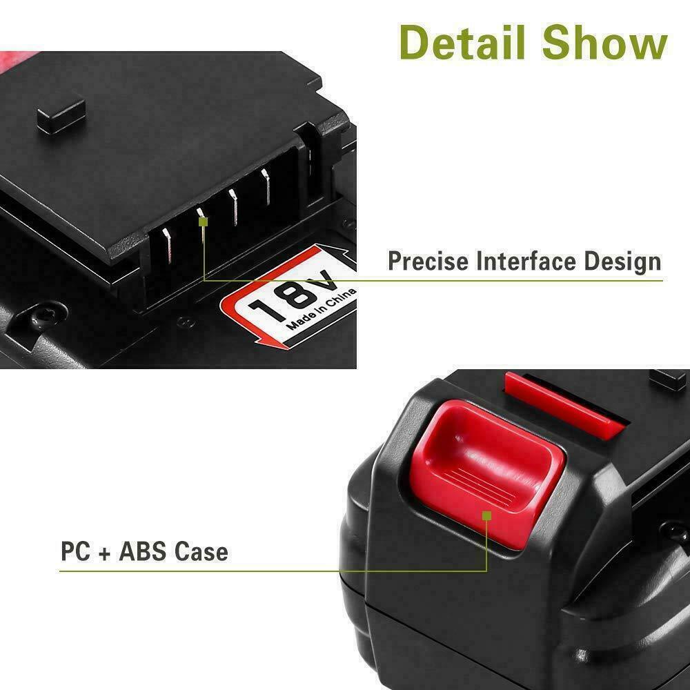 2 Pack 18V Ni-MH Replacement Battery for Porter Cable 4.8Ah PC18B Cordless Tool