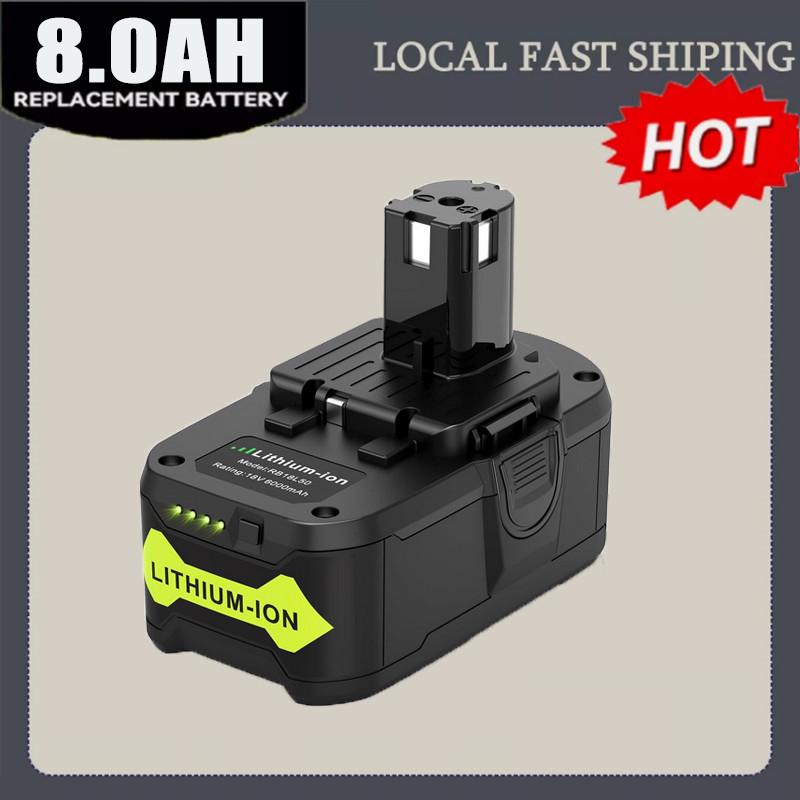 8.0Ah For RYOBI P108 18V 18 Volt One+ Plus High Capacity Battery Lithium-Ion New