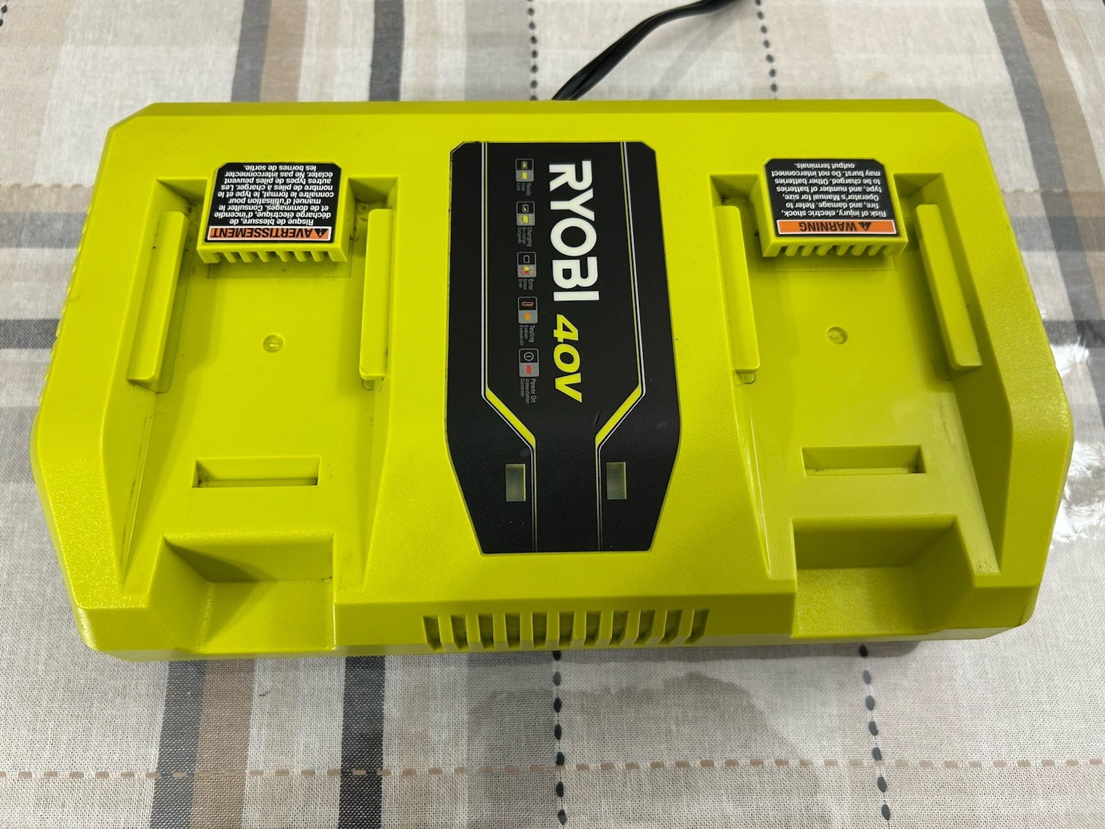 Ryobi 40V Lithium Battery Dual Ports- Energup 2 Port OP401 Quick Charger