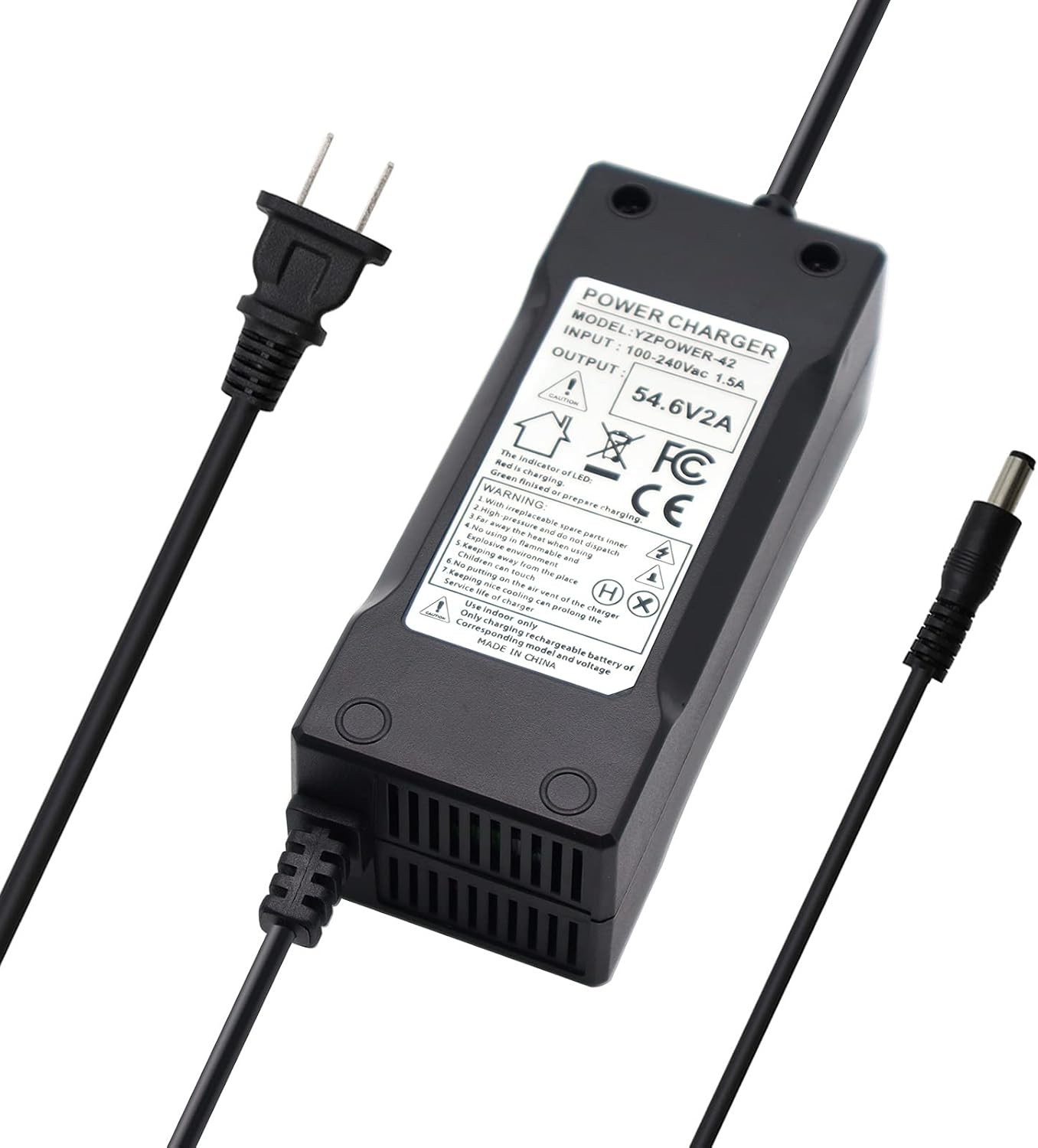 Efficient 54.6V 2A Charger for 13S 48V Lithium Batteries – Global Input Voltage