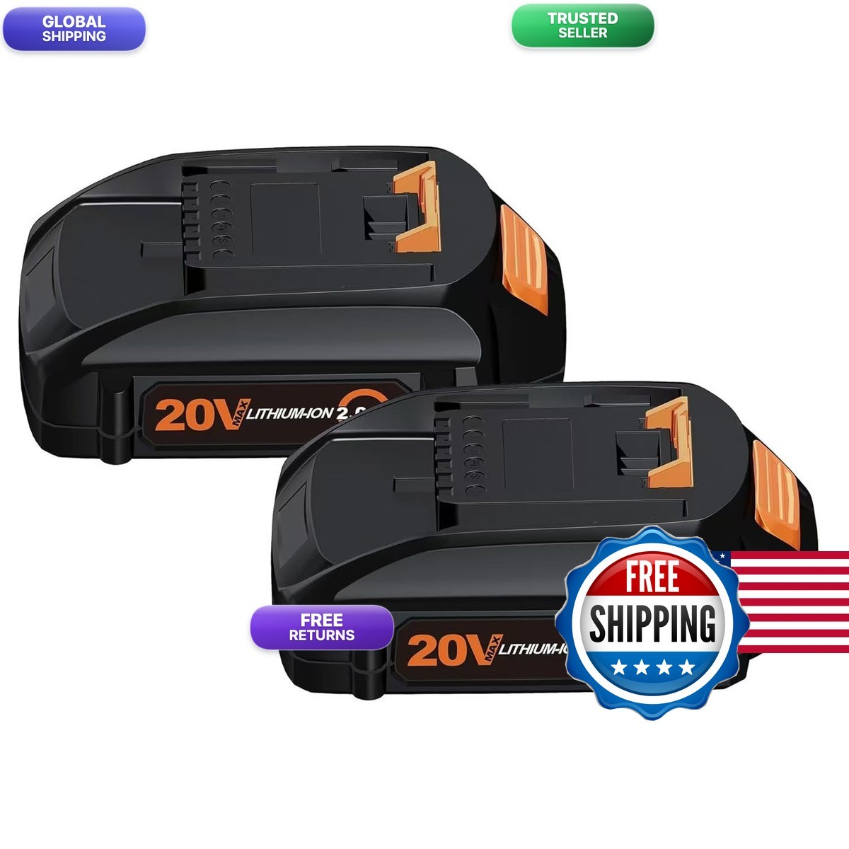 Simple Plus+ Wa3525 20V Battery Replace For Worx Battery 20V Power Share Max