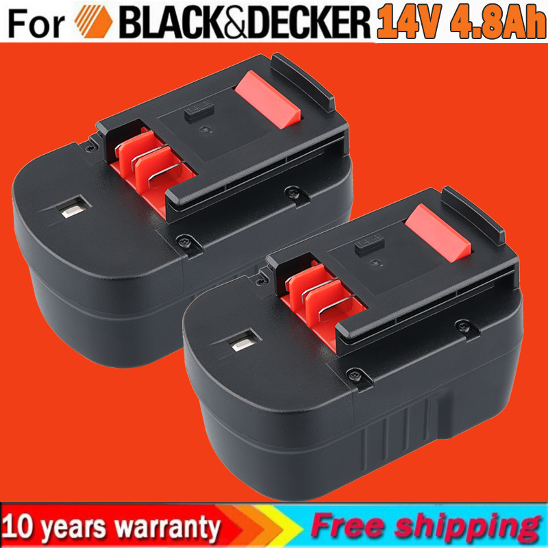 2-Pack for BLACK+DECKER 14.4V Slide Battery HPB14 FIRESTORM FSB14 499936-34 A14