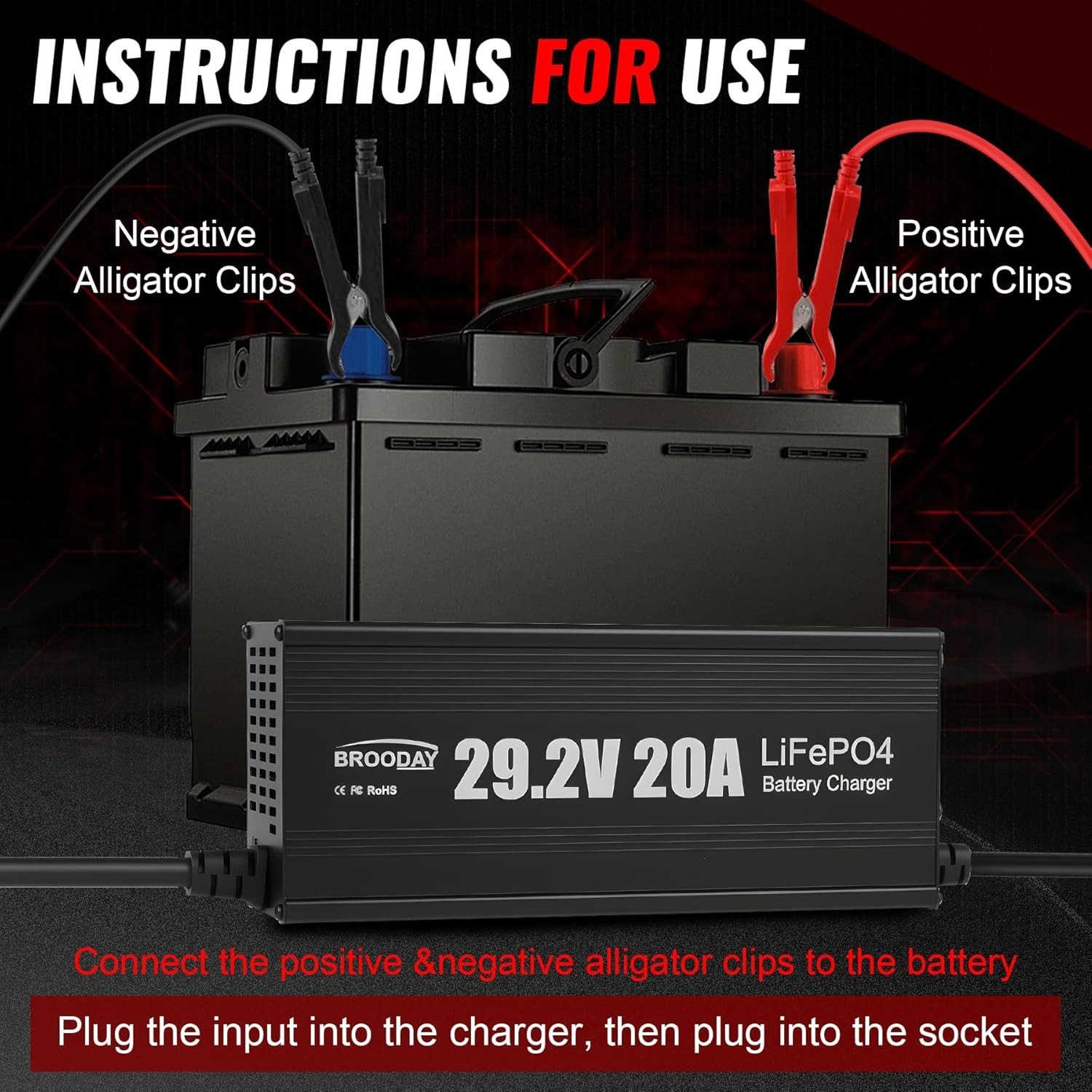 Over-Current Protection Charger for 24V Lithium Batteries