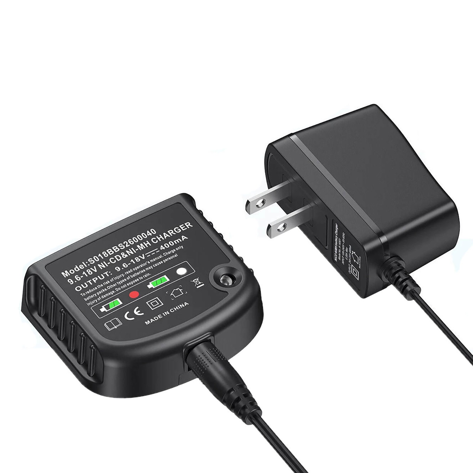 Charger for Black&Decker 9.6-18V NiCad NiMh Battery Over Charge Voltage Protect
