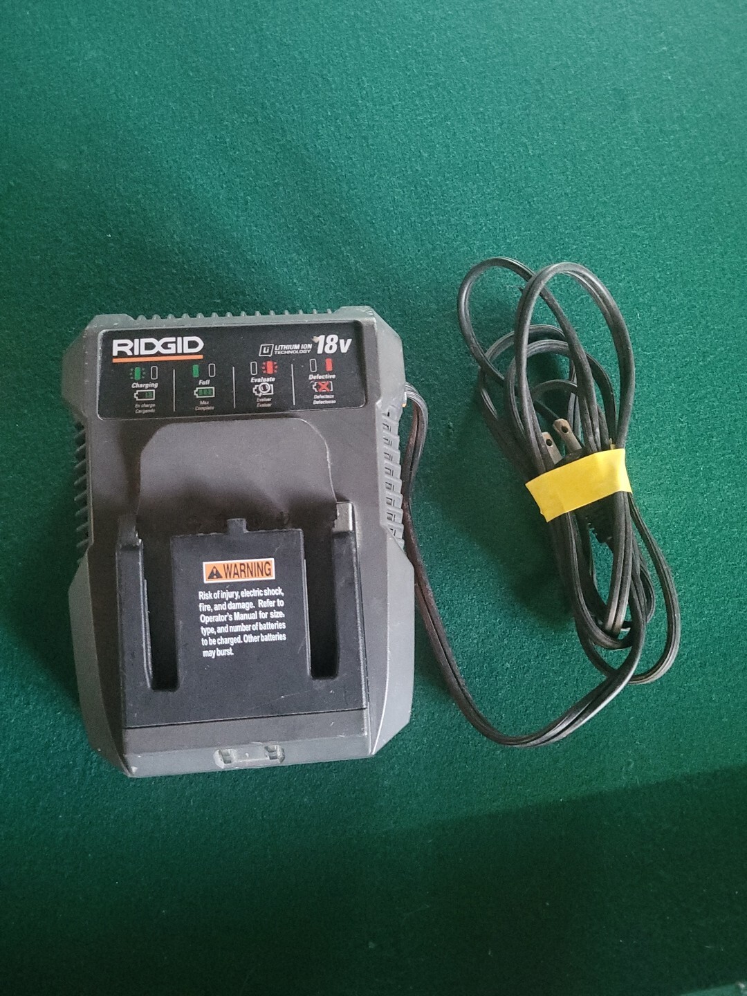 R86092 Battery Charger Compatible with Ridgid 18V NiCd or Lithium-Ion #F4
