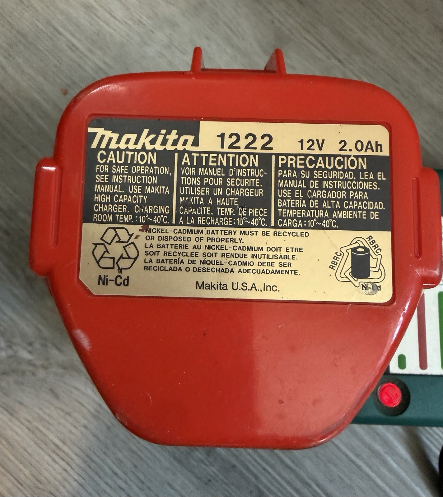 Makita DC1411 Charger w/ 1222 12V 2.0Ah Ni-Cd Battery Tested Working OEM