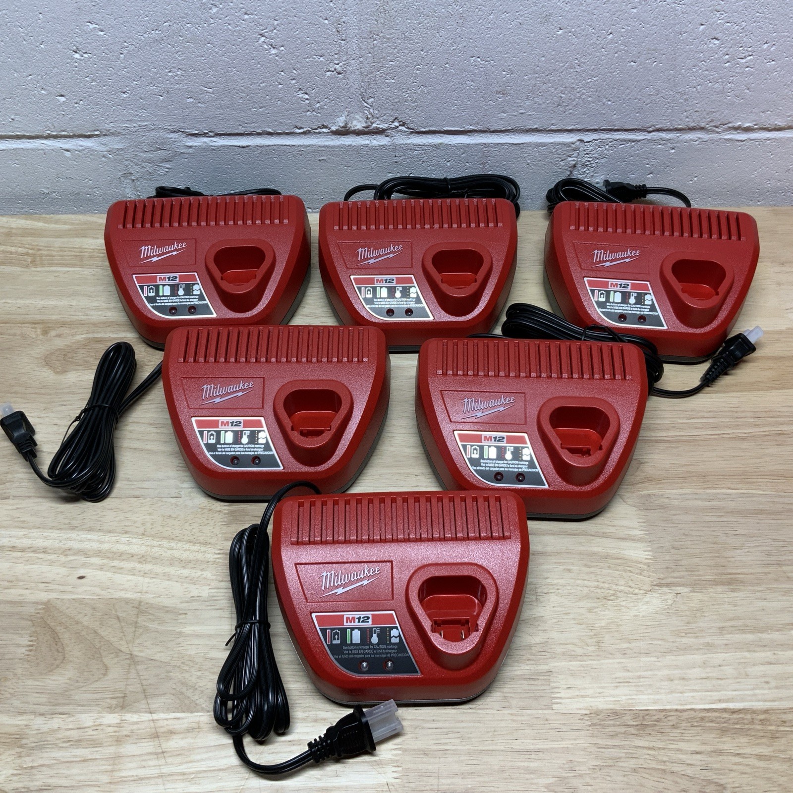 Milwaukee M12 Battery Charger 48-59-2401 Set of (6) – All New From Kits