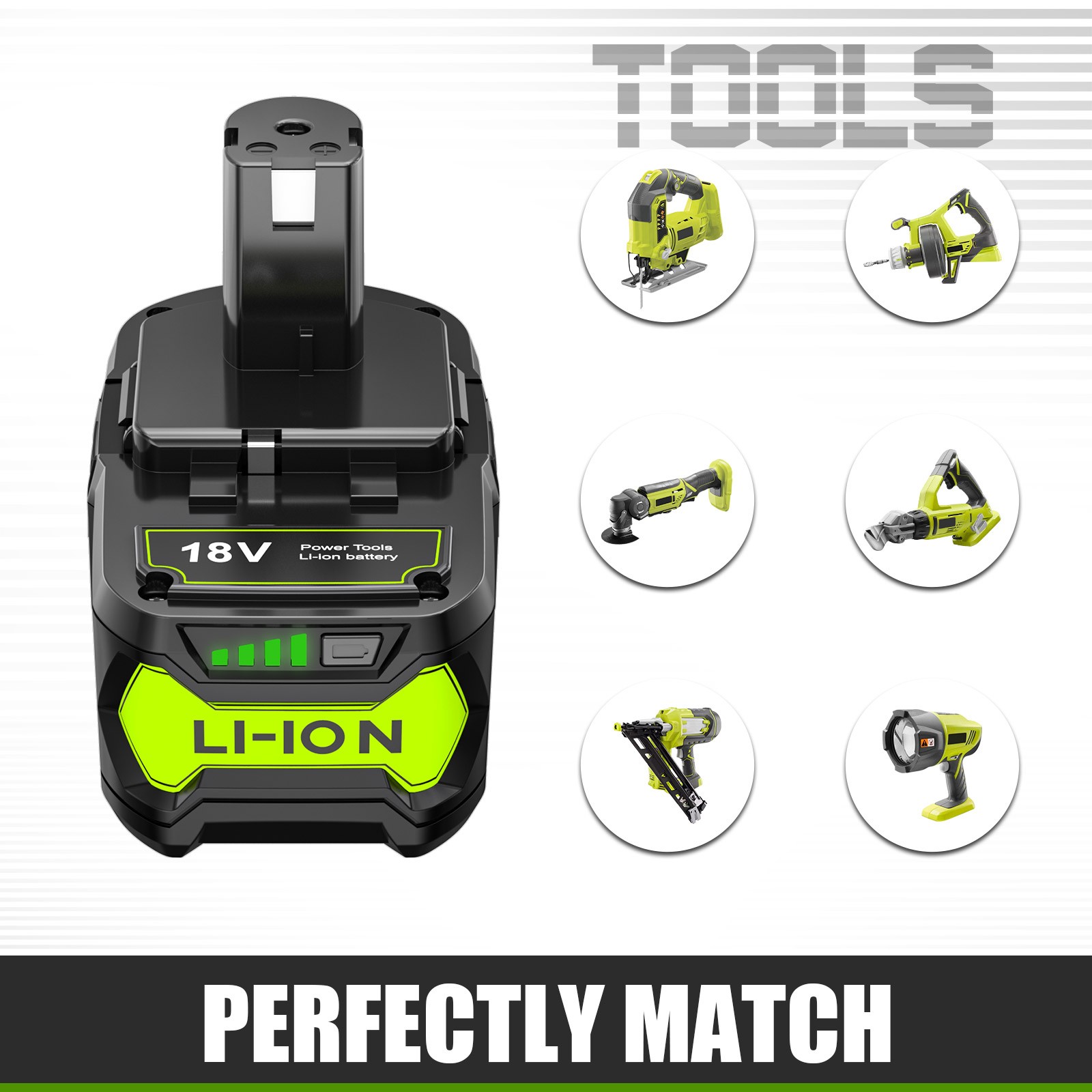 US Charger For RYOBI P108 18V 18Volt One Plus High Capacity Lithium-ion Battery