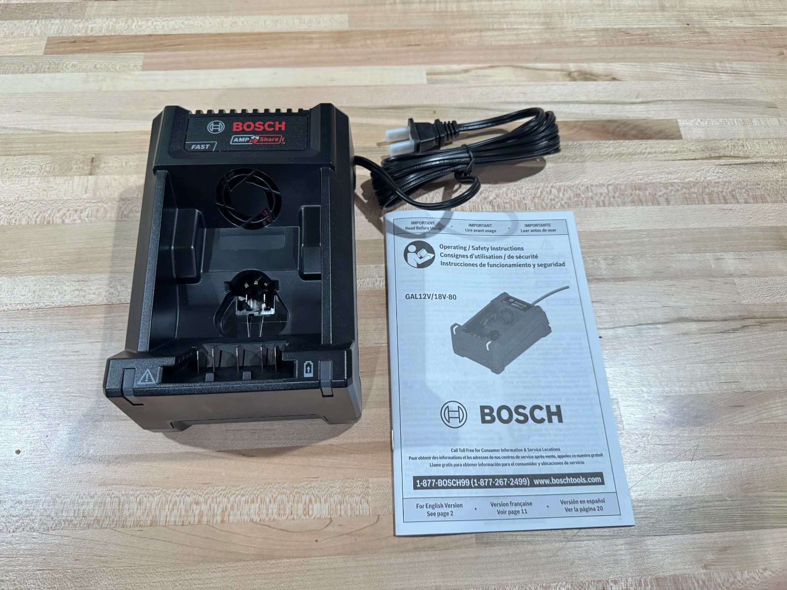 BOSCH GAL12V/18V-80 Multi-Voltage Fast Battery Charger (Newest Bosch Charger!)
