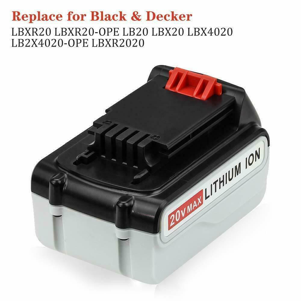 2 Pack For Black & Decker 20V Lithium MAX Battery 20Volt Li-Ion LBXR20 LBXR2020