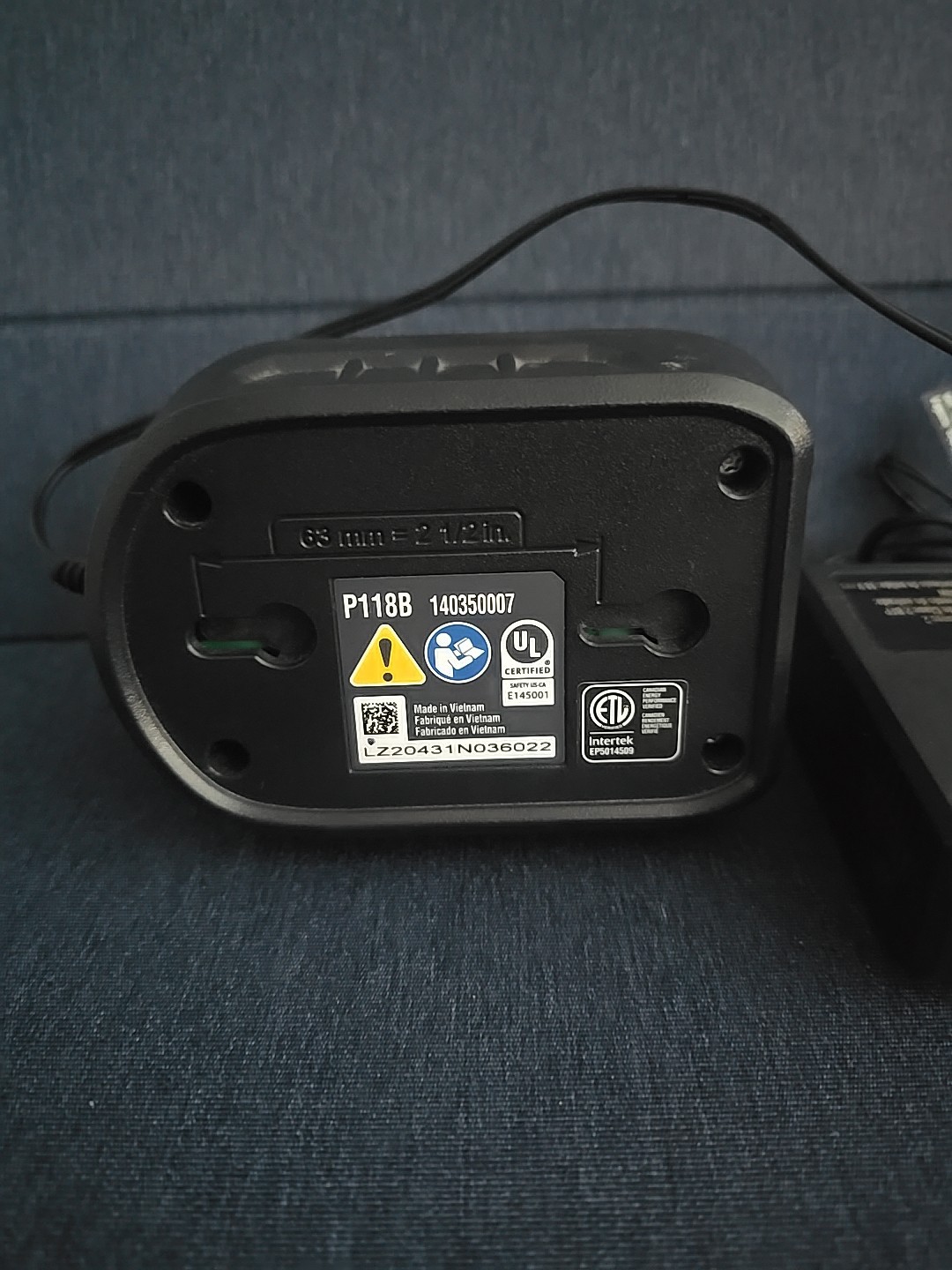 Ryobi Battery Charger P118B 18V ONE+ Lithium-Ion with Power Adapter