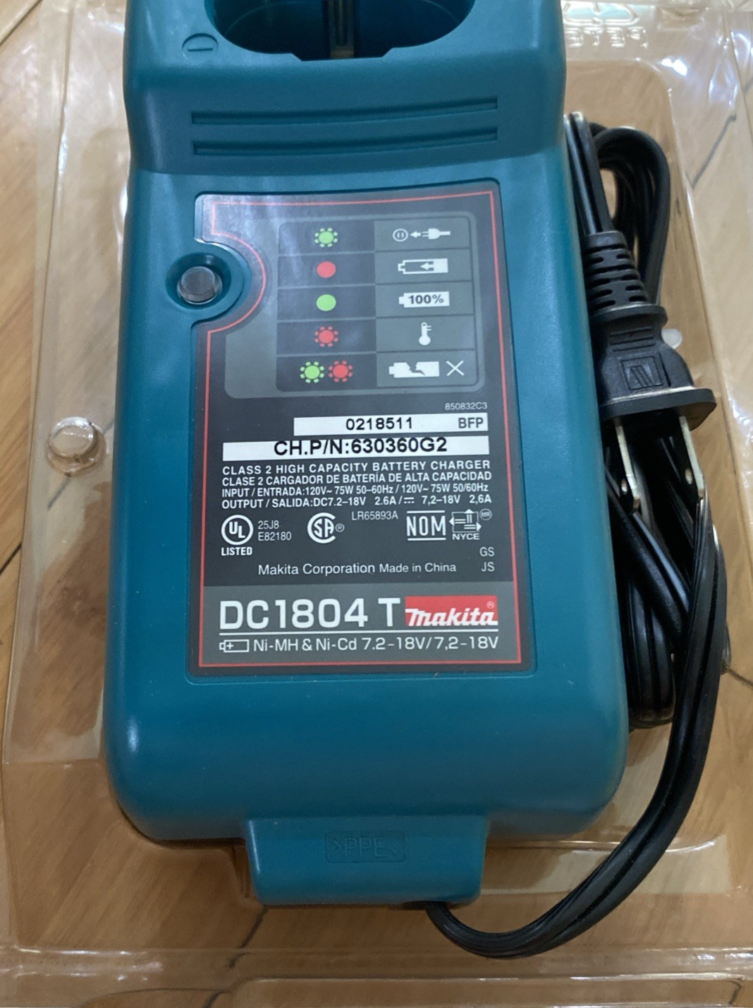 Makita DC1804 T Genuine Multi-Voltage Battery Charger 7.2v-18v OEM – New Opened