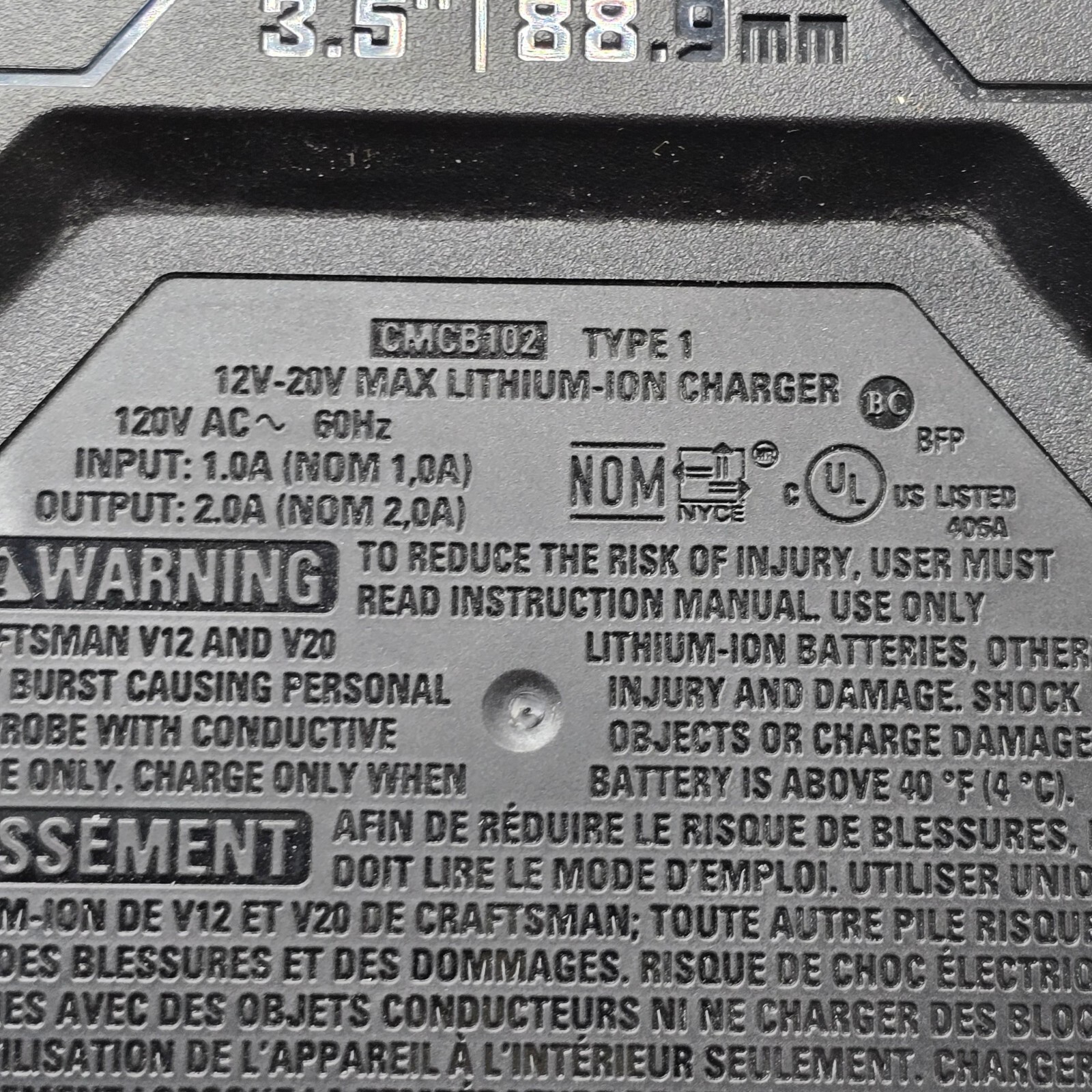 Craftsman CMCB102 Lithium Ion V12-V20 Volt Battery Charger – TESTED!