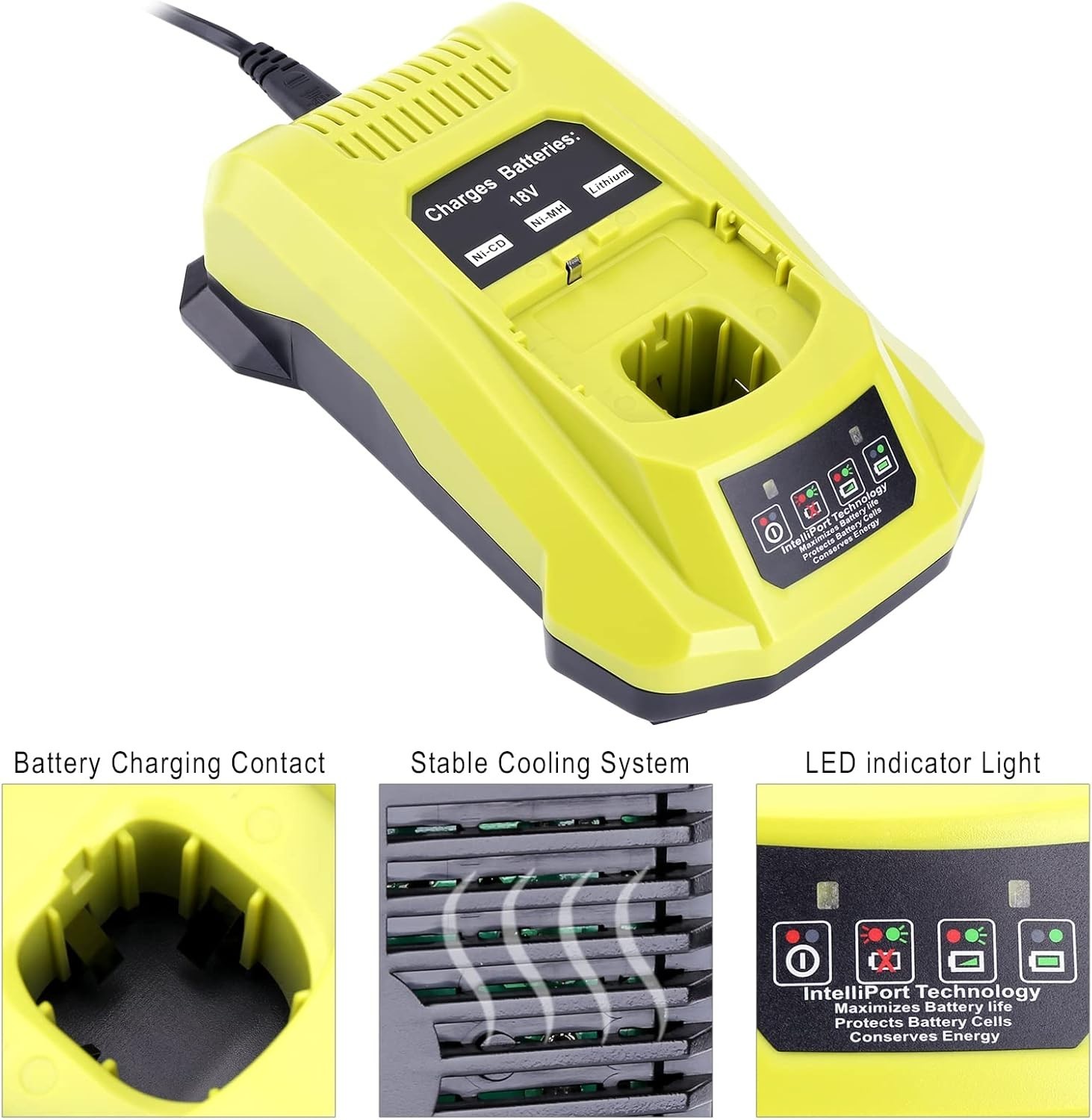 P117 Fast Charger For RYOBI For One+ Plus P108 18V High Capacity Lithium Battery