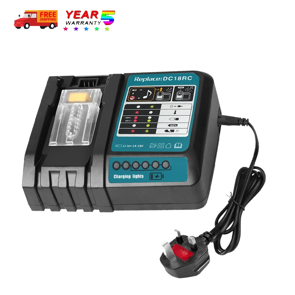 18V LXT Lithium-Ion Rapid Charger Replacement For Makita DC18RC Compatible BL183