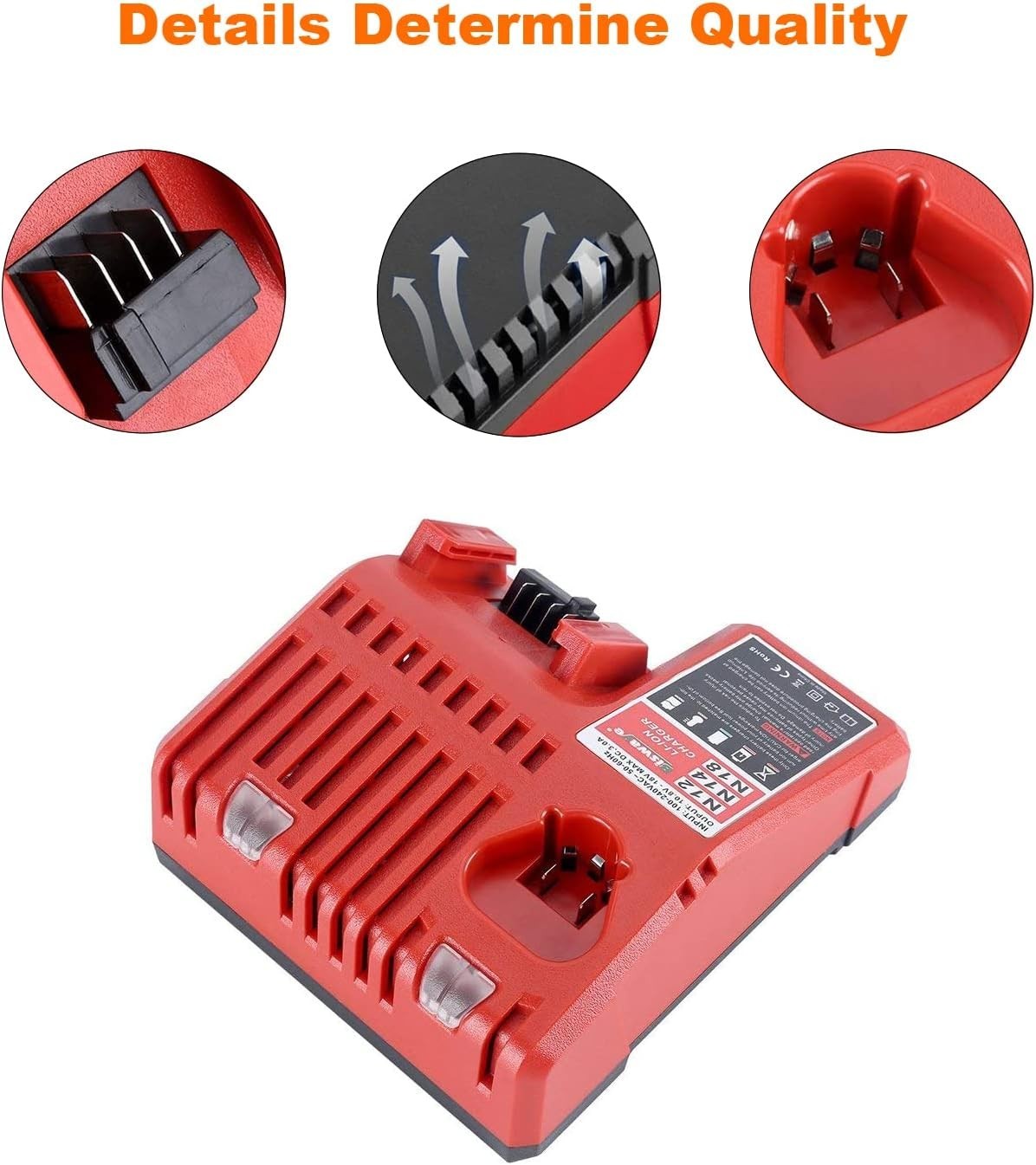 NEW Rapid Charger For Milwaukee 48-59-1812 M12 and M18 18V 12V Dual Voltage Fast
