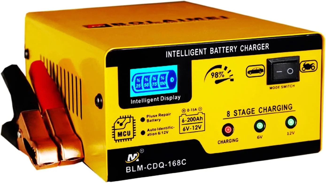 15A Smart Car Battery Charger 6V 12V Trickle Maintainer Pulse Repair