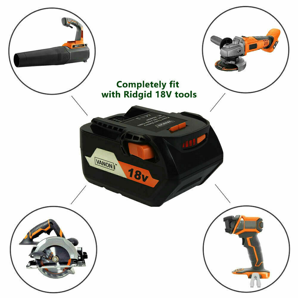 1-4x for Ridgid R840085 Lithium Battery Rigid 18V 6.0/3.0ah R840087 Power Tools