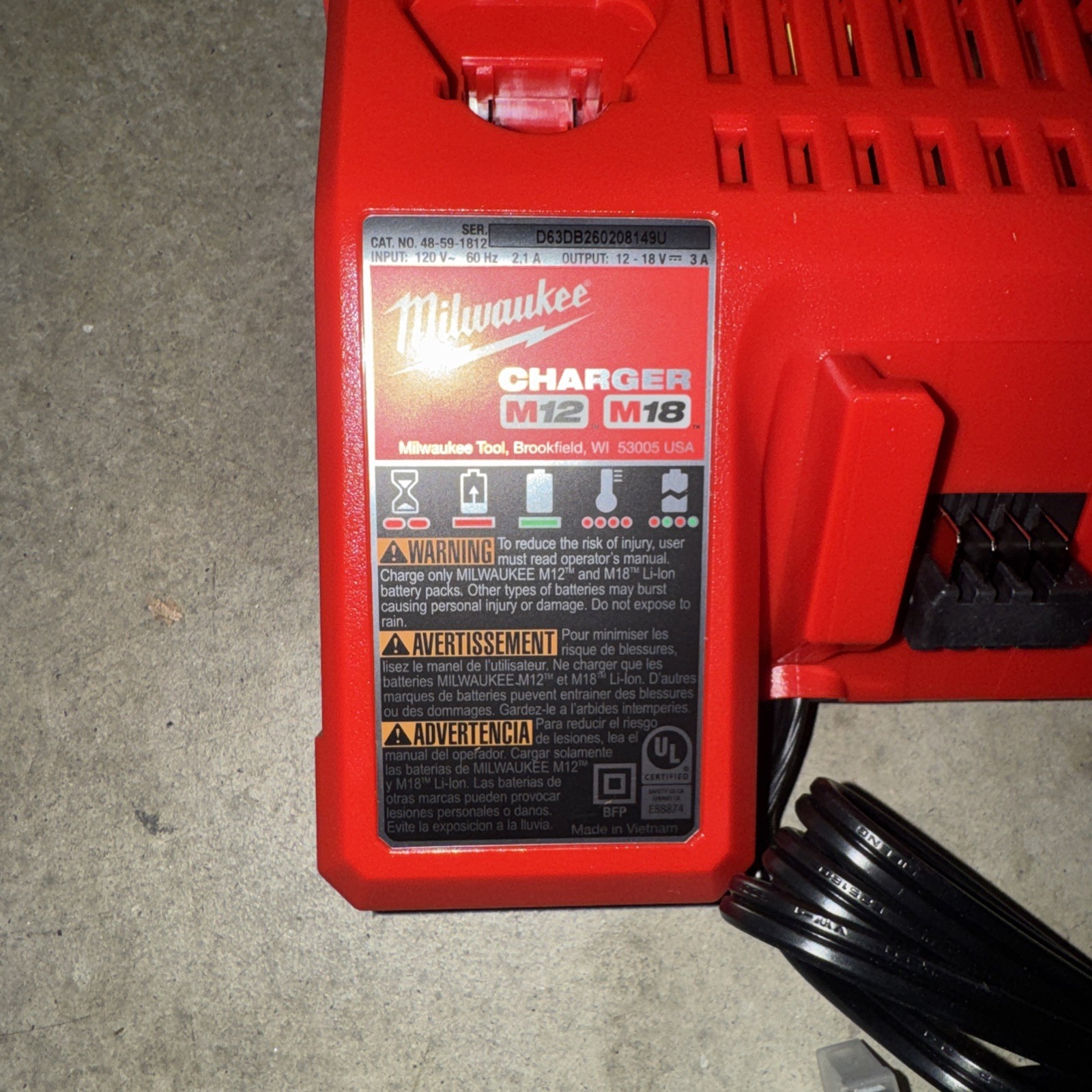 Brand New OEM Milwaukee M12 M18 Battery Charger