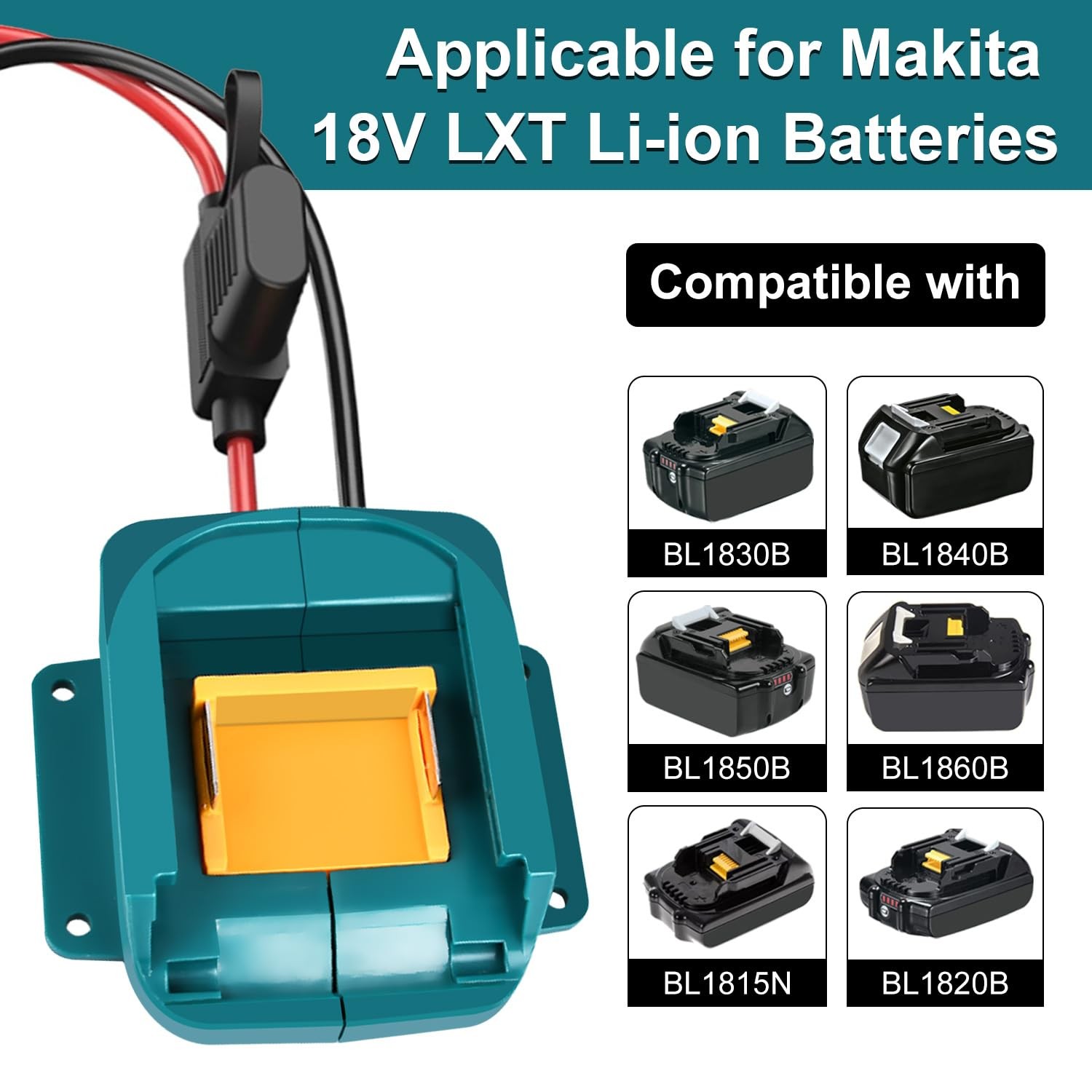 18V to 12V Step-Down Converter for Makita LXT Power Battery grey