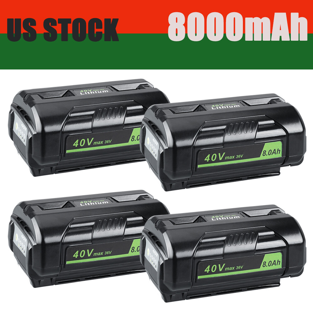 1-4PACK For Ryobi 40 Volt Battery High Capacity Lithium lot OP4050 OP40602 8.0Ah