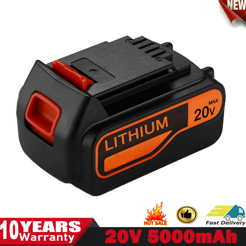 20V 5.0AH Lithium-Ion Battery for Black & Decker 20 Volt LB20 LBX20 LBXR20