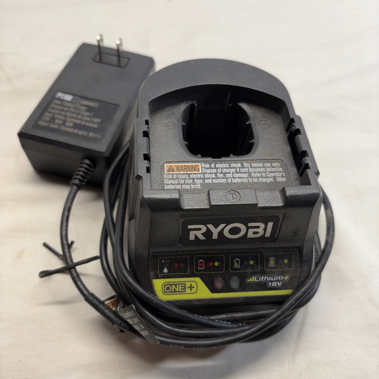 OEM Ryobi One P118B 18V Lithium Ion Battery Charger-FREE SHIPPING