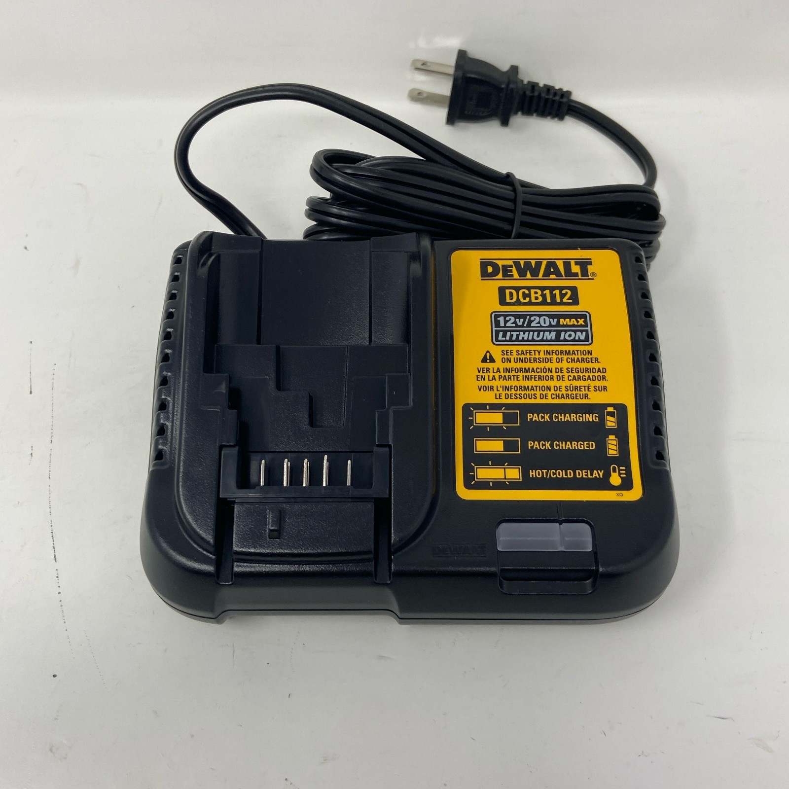 DEWALT DCB1104 12V/20V MAX 4A Battery Charger – Black/Yellow