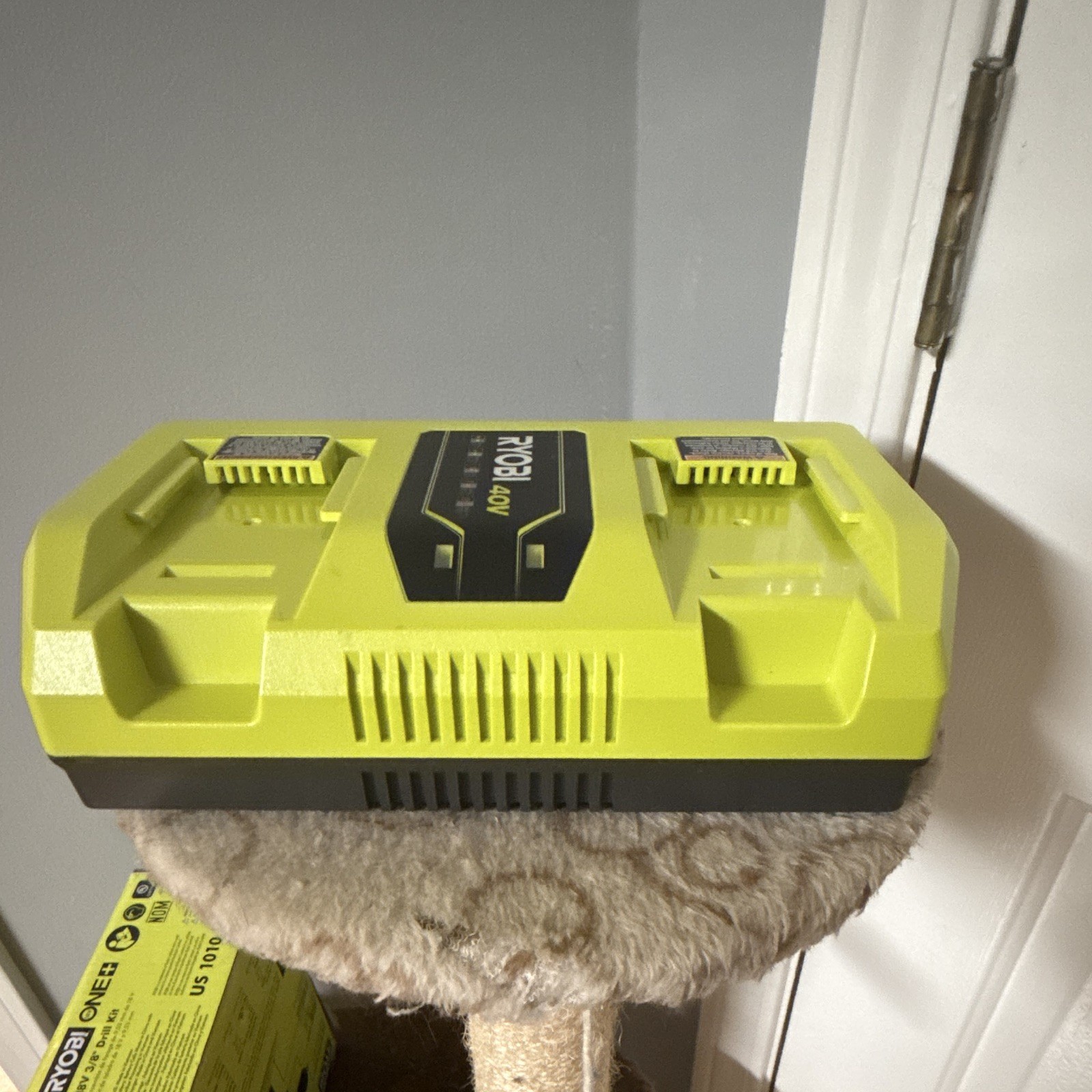 RYOBI 40V Dual Port Rapid Charger, Charges 2 Batteries OP409VNM Green, Brand New