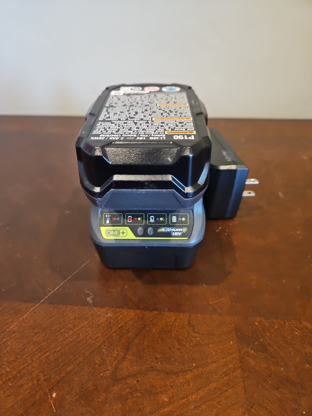 Ryobi 18V P190 Battery, 18V P118B Charger Combo NEW